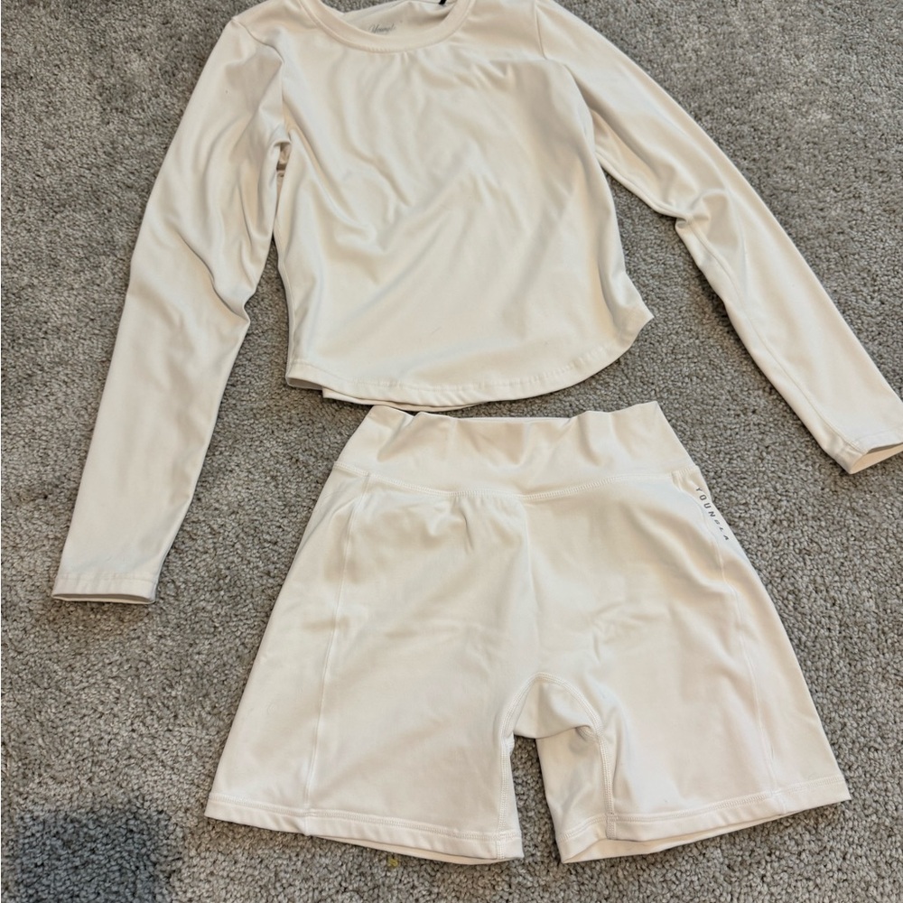 YoungLA Women's Ivory workout set